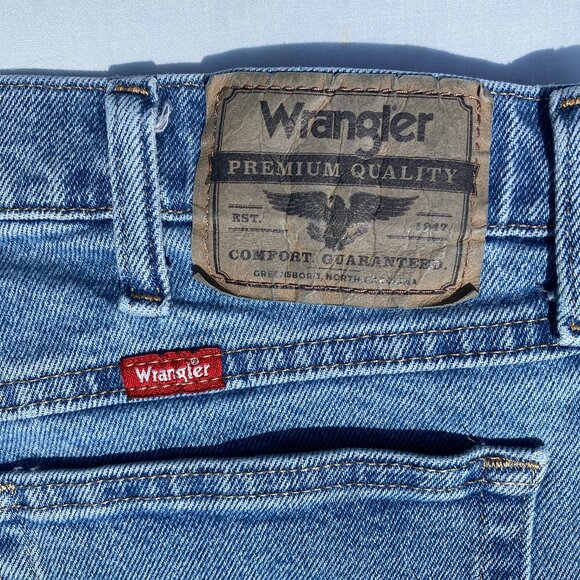 Wrangler Jeans Men's 34x34 Regular Straight Fit / Straight Leg Blue Denim 2 Pair - Picture 4 of 16